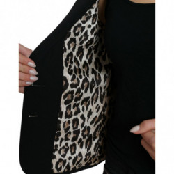 Giacca cappotto blazer monopetto in lana nera - IT40-S