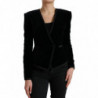 Giacca doppiopetto in cotone velluto nero - IT40-S
