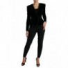Giacca doppiopetto in cotone velluto nero - IT40-S