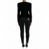 Giacca doppiopetto in cotone velluto nero - IT40-S
