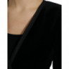 Giacca doppiopetto in cotone velluto nero - IT40-S