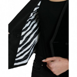 Giacca doppiopetto in cotone velluto nero - IT40-S