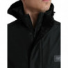Giacca cappuccio placca logo poliestere nero - IT52 - XL