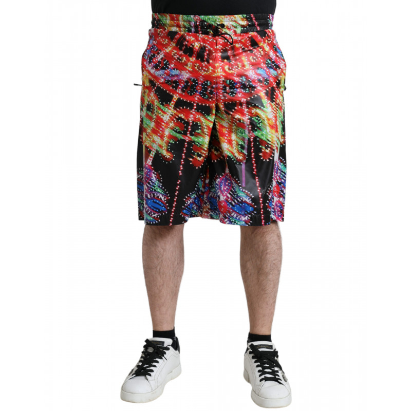 Bermuda da uomo con stampa Luminarie multicolor - IT50 - L