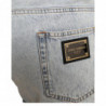 Bermuda in denim con stampa floreale multicolor - IT50 - L