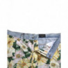 Bermuda in denim con stampa floreale multicolor - IT50 - L