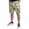 Bermuda in denim con stampa floreale multicolor - IT58 - XXL