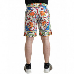 Bermuda da uomo con stampa maioliche multicolori - IT50 - L
