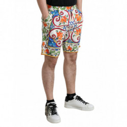 Bermuda da uomo con stampa maioliche multicolori - IT48 - M