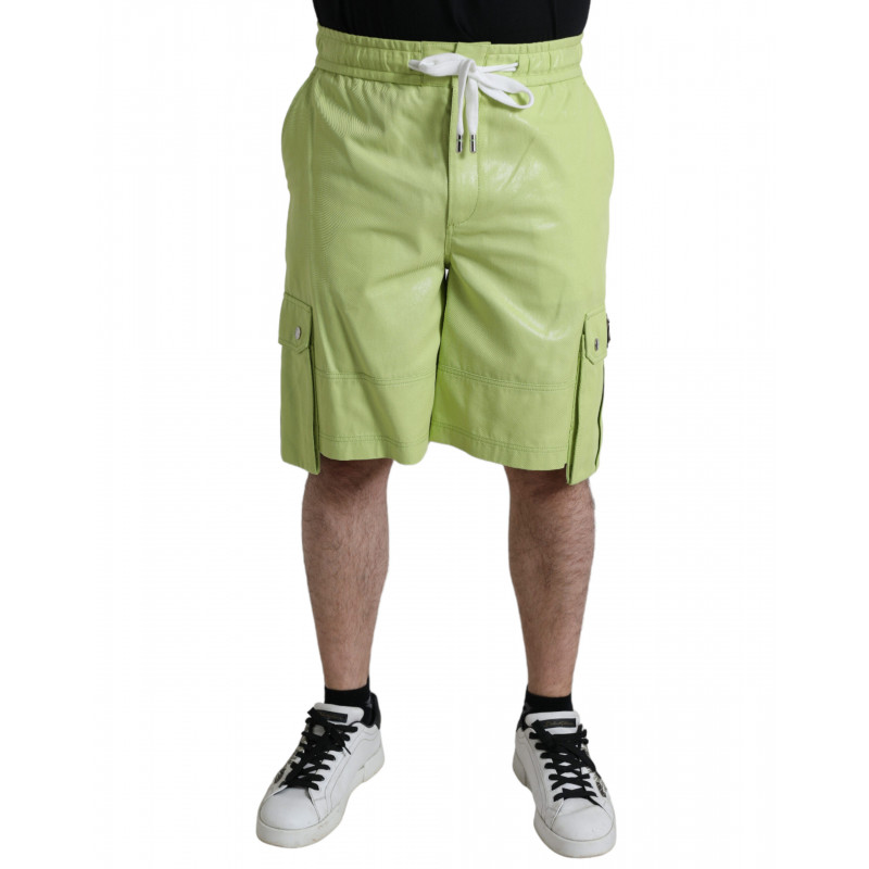 Bermuda cargo da uomo in cotone verde chiaro - IT54 - XL