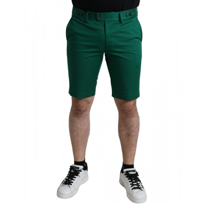 Bermuda da uomo in cotone elasticizzato verde intenso - IT52 - XL