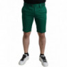 Bermuda da uomo in cotone elasticizzato verde intenso - IT52 - XL