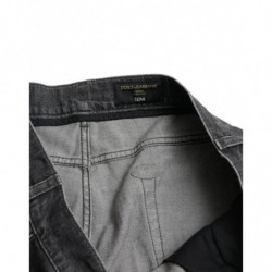 Jeans skinny slim in cotone grigio strappato - IT52 - XL