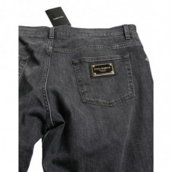 Jeans skinny slim in cotone grigio strappato - IT48 - M
