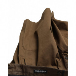 Bermuda da uomo in cotone elasticizzato marrone - IT48 - M
