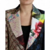 Giacca jacquard patchwork floreale multicolor - IT40-S