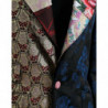 Giacca jacquard patchwork floreale multicolor - IT40-S