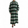 Giacca cappotto casual a maniche lunghe scozzese verde - IT40-S