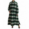 Giacca cappotto casual a maniche lunghe scozzese verde - IT40-S