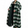 Giacca cappotto casual a maniche lunghe scozzese verde - IT40-S