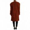 Giacca cappotto a maniche lunghe pied de poule arancione - IT40-S