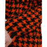 Giacca cappotto a maniche lunghe pied de poule arancione - IT40-S