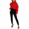 Giacca corta corta con cappuccio rosso lucido - IT40-S