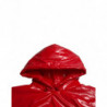 Giacca corta corta con cappuccio rosso lucido - IT40-S