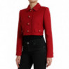 Giacca corta con bottoni corti in lana rossa - IT44 - L