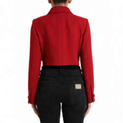 Giacca corta con bottoni corti in lana rossa - IT44 - L