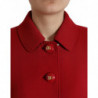 Giacca corta con bottoni corti in lana rossa - IT44 - L