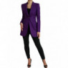 Giacca cappotto aderente monopetto in lana viola - IT40-S