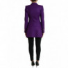 Giacca cappotto aderente monopetto in lana viola - IT40-S