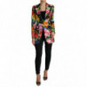 Giacca blazer in seta con stampa floreale multicolor - IT40-S