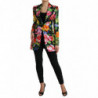 Giacca blazer in seta con stampa floreale multicolor - IT40-S