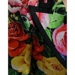 Giacca blazer in seta con stampa floreale multicolor - IT40-S