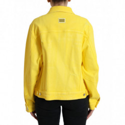 Giacca cappotto in jeans DENIM di cotone giallo - IT48 - XL