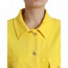 Giacca cappotto in jeans DENIM di cotone giallo - IT48 - XL