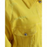 Giacca cappotto in jeans DENIM di cotone giallo - IT48 - XL