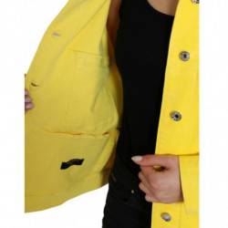 Giacca cappotto in jeans DENIM di cotone giallo - IT48 - XL