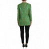 Giacca cappotto doppiopetto floreale verde - IT40-S