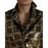 Giacca corta con paillettes in poliestere multicolore - IT40-S