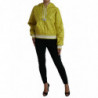 Giacca pullover trapuntata con cappuccio in nylon giallo - IT40-S