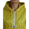Giacca pullover trapuntata con cappuccio in nylon giallo - IT40-S