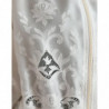 Giubbotto bomber con zip intera in seta pizzo floreale bianco - IT40-S