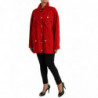 Giacca impermeabile bottoni cappuccio poliestere rosso - IT40-S