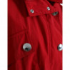Giacca impermeabile bottoni cappuccio poliestere rosso - IT40-S