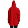 Giacca impermeabile bottoni cappuccio poliestere rosso - IT40-S