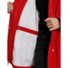 Giacca impermeabile bottoni cappuccio poliestere rosso - IT40-S
