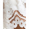 Bermuda a vita alta con taglio in cotone bianco - IT40-S